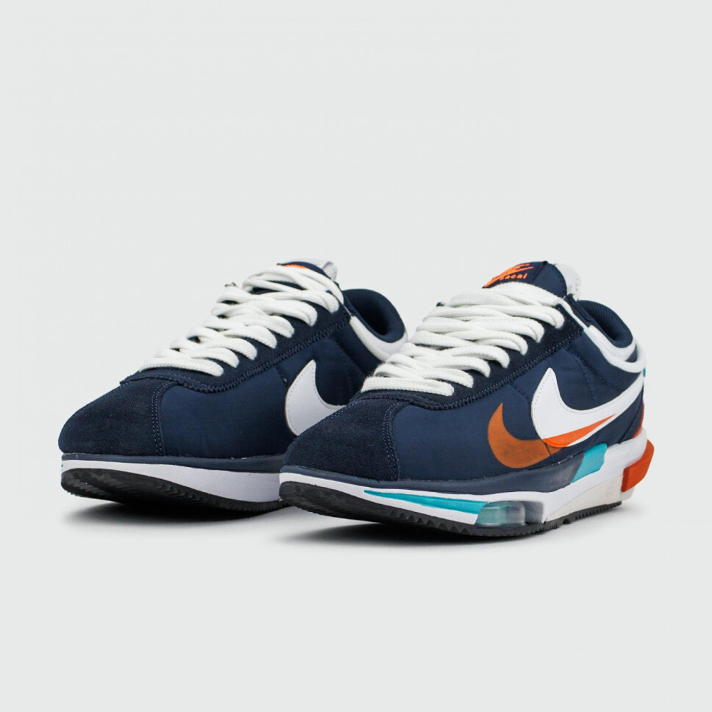 кроссовки Nike Cortez 4.0 x Sacai Blue / Orange