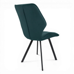 Стул "Раф" (арт. 342), велюр Бренди В10 зеленый, ножки черные.