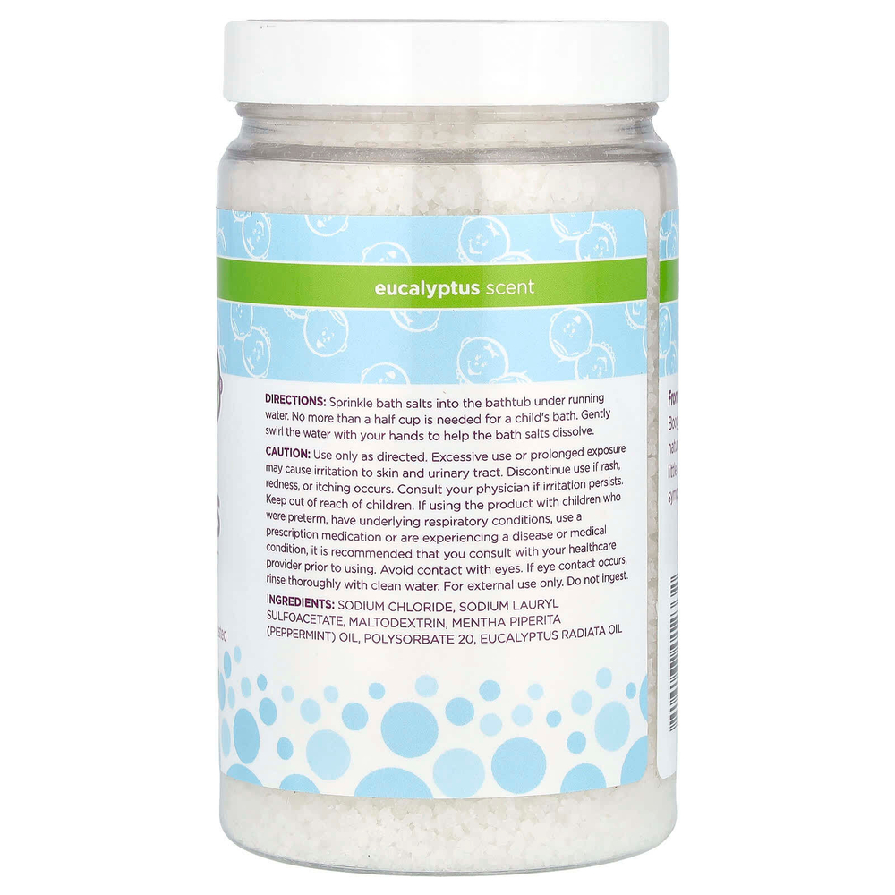 Boogie Wipes, Soothing Bath Salts, Eucalyptus, 15 oz (425 g)