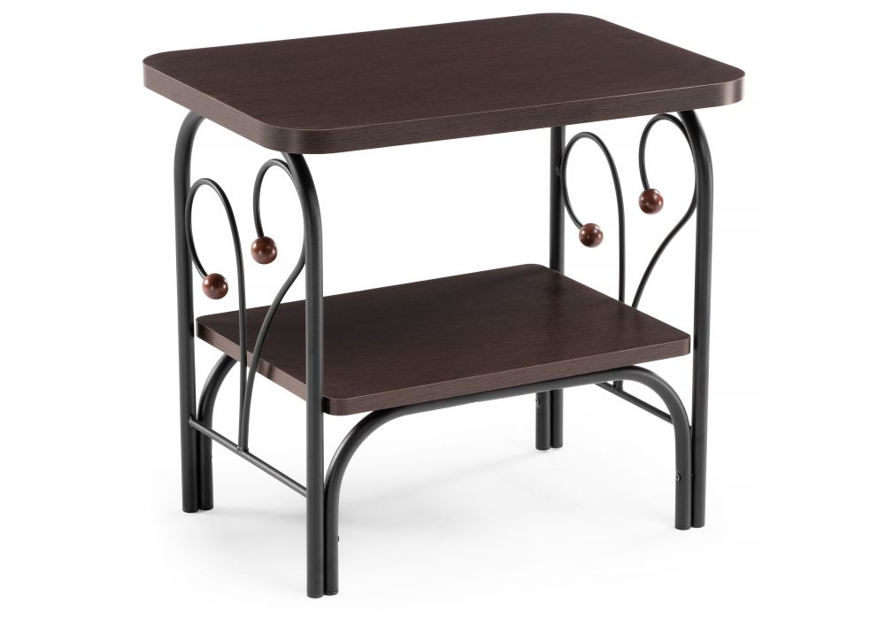 Прикроватная тумба Клео 2 черная / венге