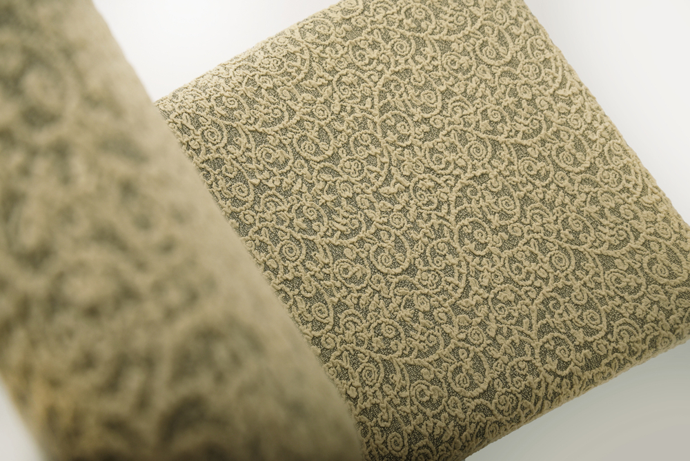 Чехол на стул без оборки Жаккард, цвет Бежевый, Набор 6 шт.