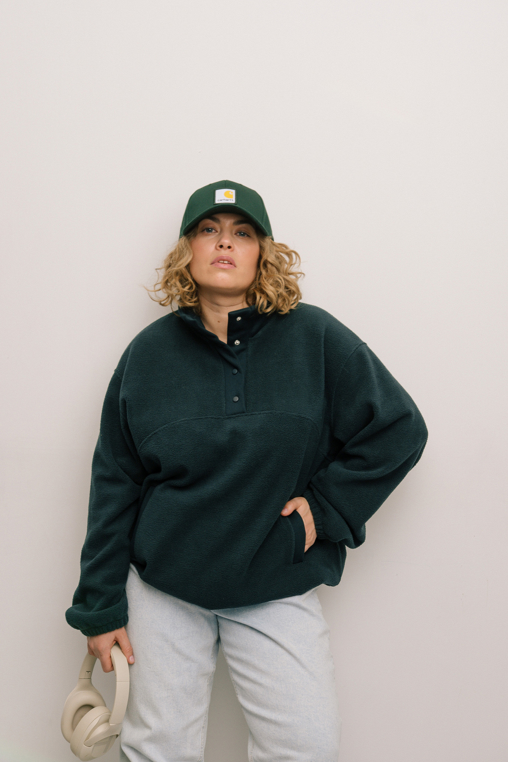 Свитшот с воротником на кнопках из футера барашек в 2 цветах