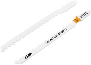 Полотна по дереву, HCS, разведенные, шлифованные зубья 100/74/4 мм (T244D), 2 шт.