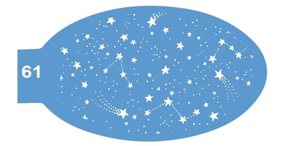 Трафарет для аквагрима 61 "Космос" 8*14