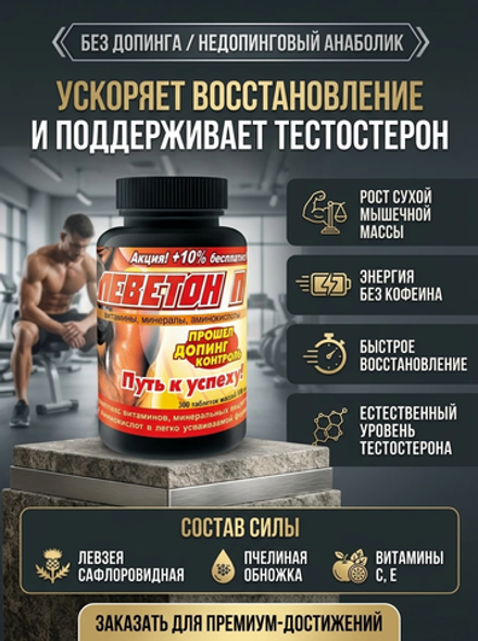 Леветон П 300 таб. Недопинговый природный анаболик
