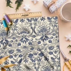 Ткань Ниагара Софт цветочная архаика