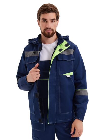 Костюм "Грань" (куртка с капюшоном+п/к) цв. синий