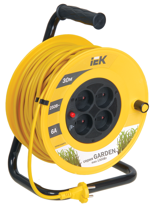 Катушка УК30 4 места без заземления с термозащитой 2х0,75мм2 "Garden" 30м IEK