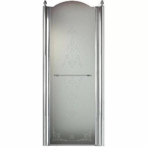 Душевая дверь Migliore Diadema ML.DDM-22 80 стекло матовое с декором/профиль хром