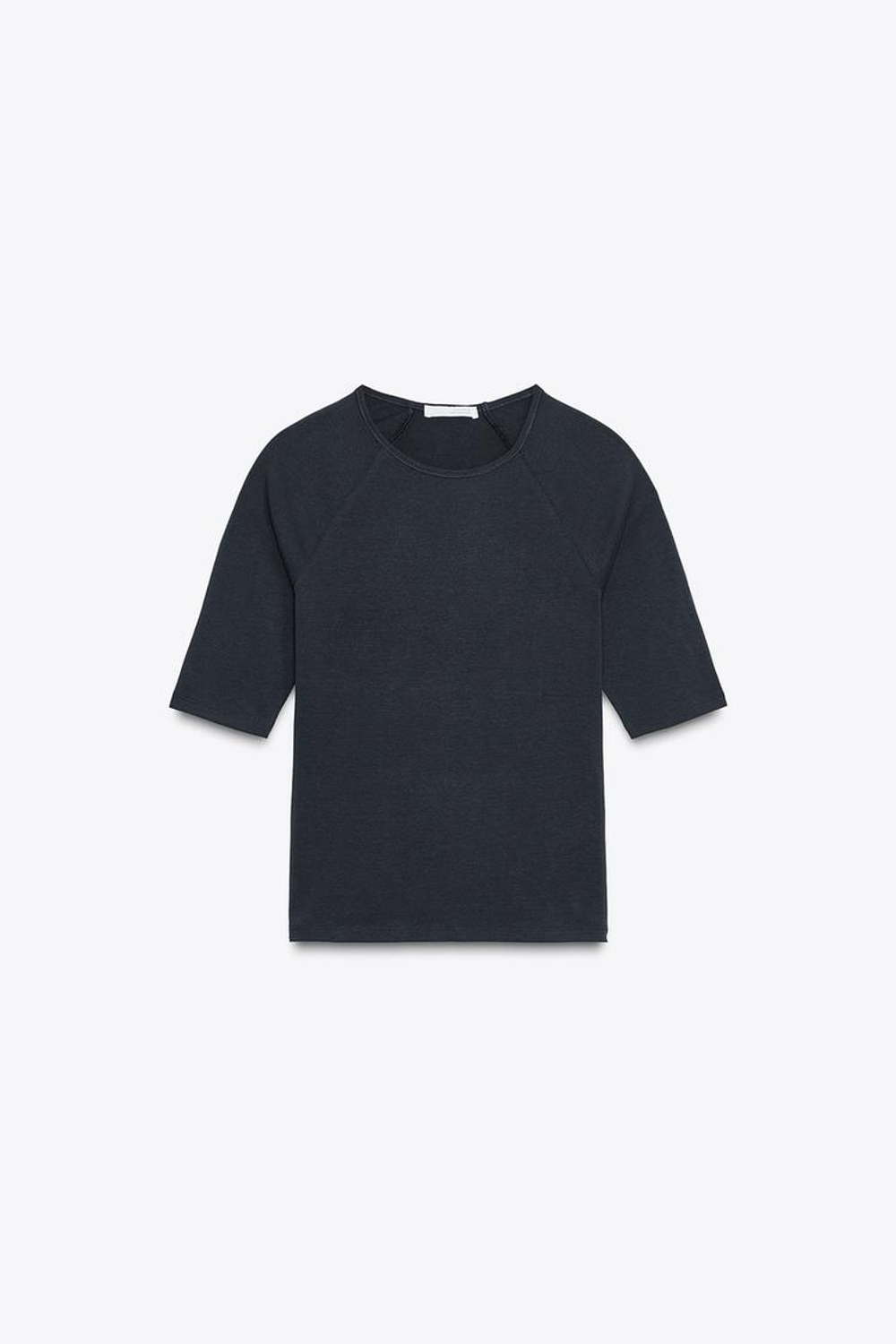 ZARA МЯГКАЯ ФУТБОЛКА, СВИНЦОВЫЙ