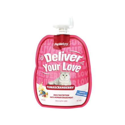Влажный корм для кошек PetMetro тунец и клюква 60  гр