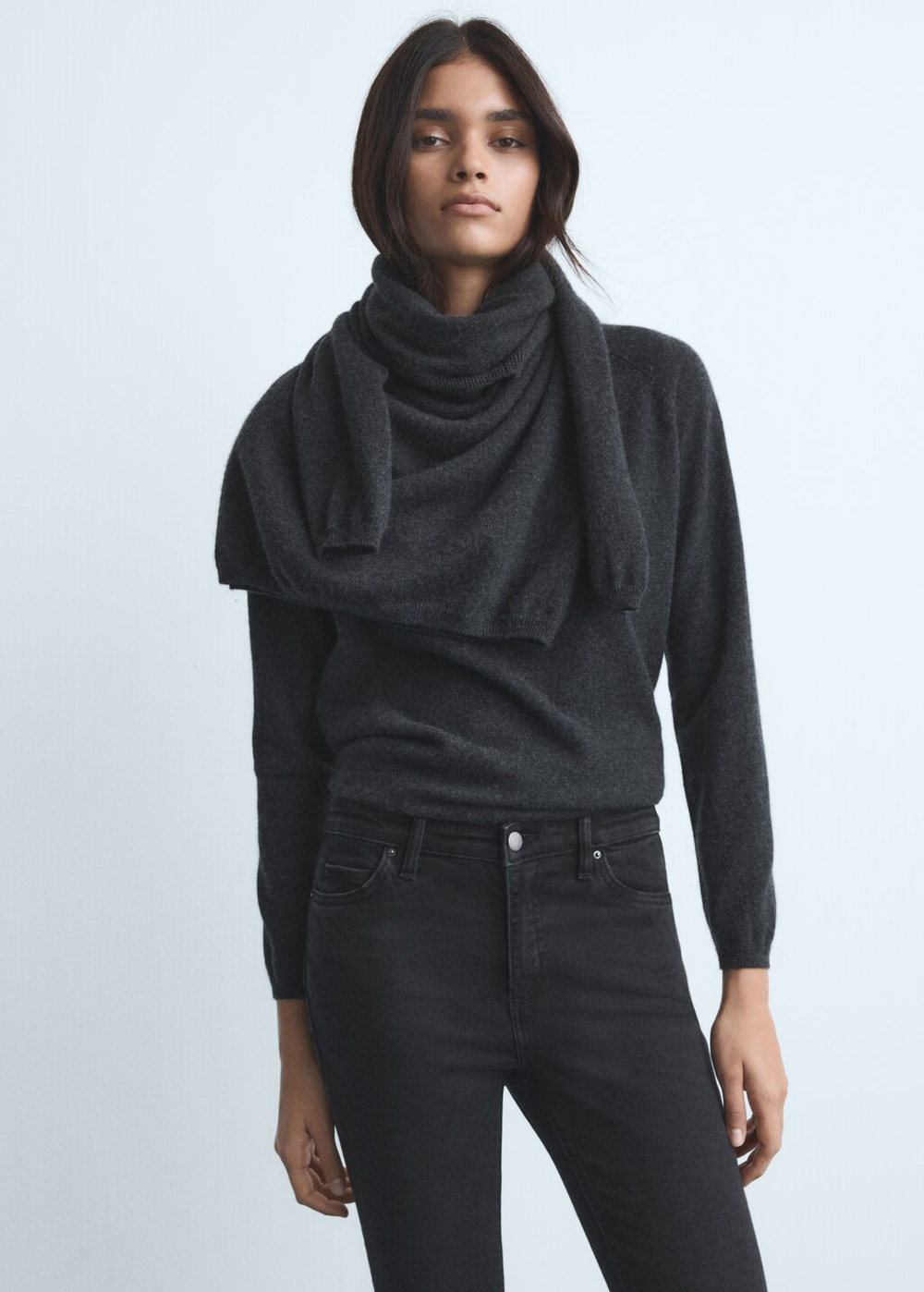 Джинсы-скинни со средней талией