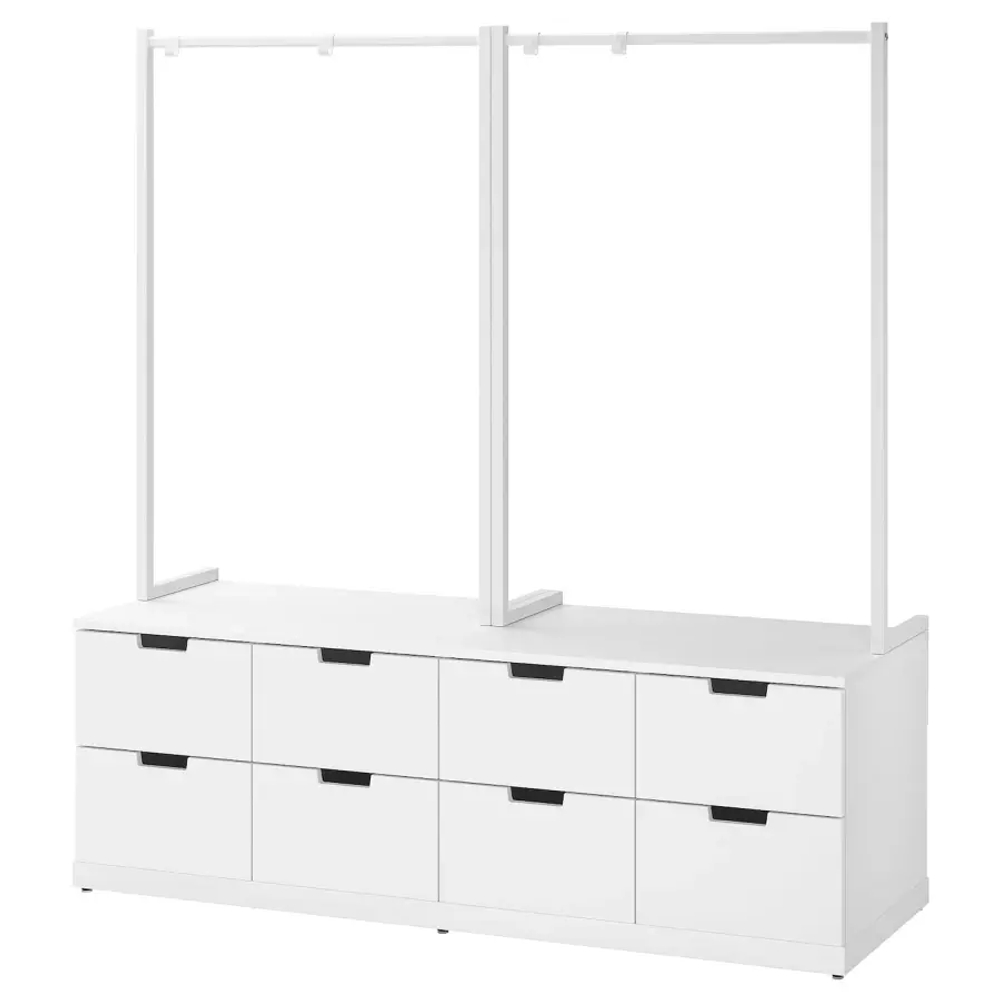 Комод - IKEA NORDLI/НОРДЛИ ИКЕА, 47х169х160 см, белый