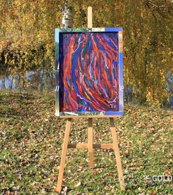 Картина ручной работы "НАДЕЖДА" (абстракция) - 2-х сторонняя