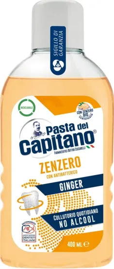 Pasta del Capitano Ополаскиватель для полости рта Total Protection Ginger / Абсолютная защита, Имбирь 400 мл