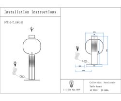 Kink Light 07710-T,19(16) Настольная лампа Гефо черный/серый