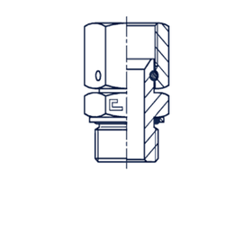 Штуцер FNH JIC 7/16 - BSP 1/8 (o-ring)