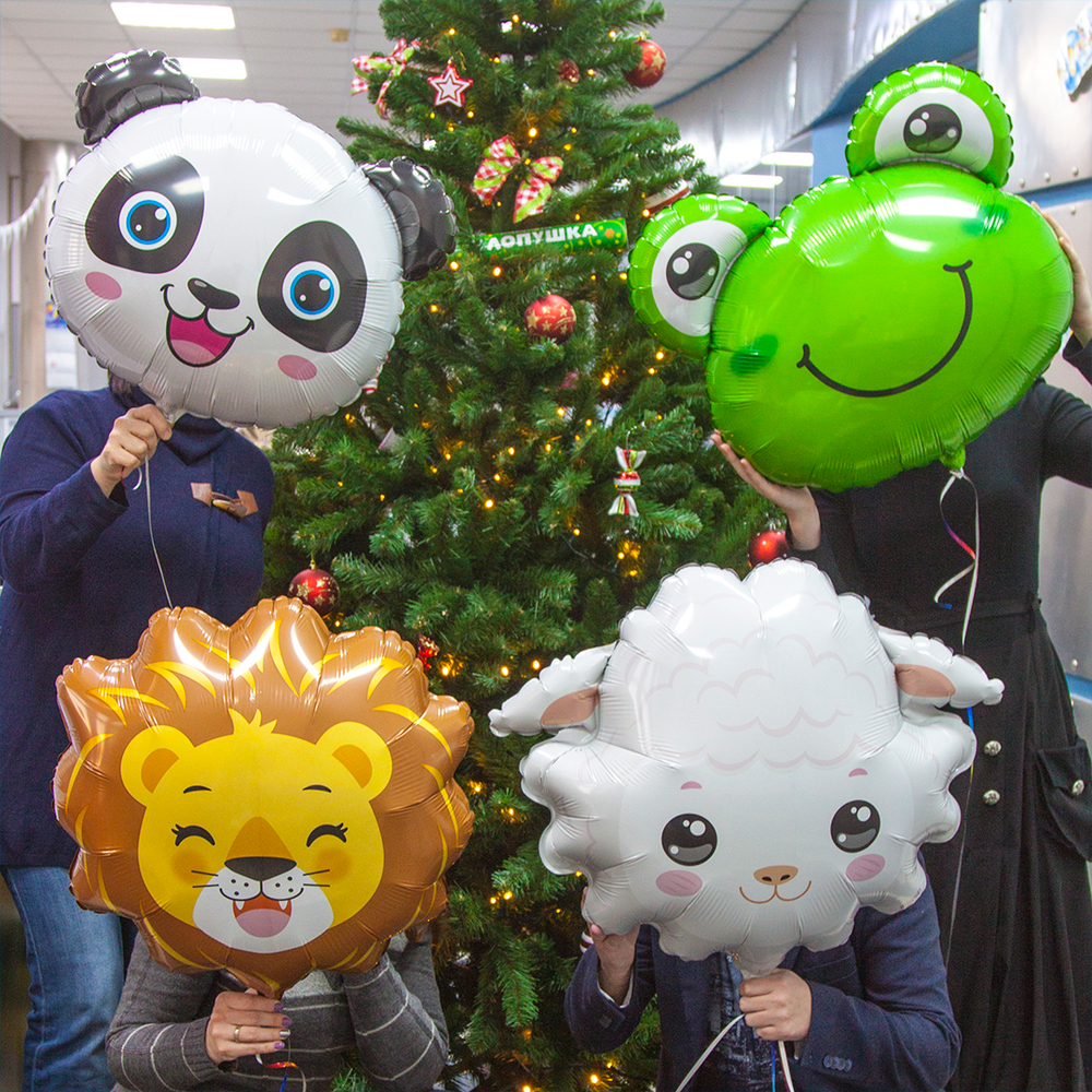 Шар (27''/69 см) Фигура, Голова, Веселая Лягушка