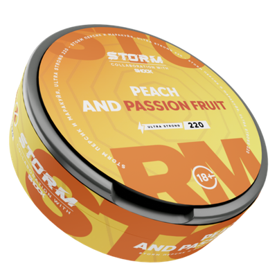 STORM BY ШОК PEACH AND PASSION FRUIT (220 МГ) - ПЕРСИК И МАРАКУЙЯ