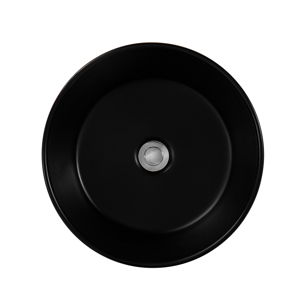 Раковина накладная для установки на столешницу AQUATEK AQ5118-MB 400*400*165, матовый черный
