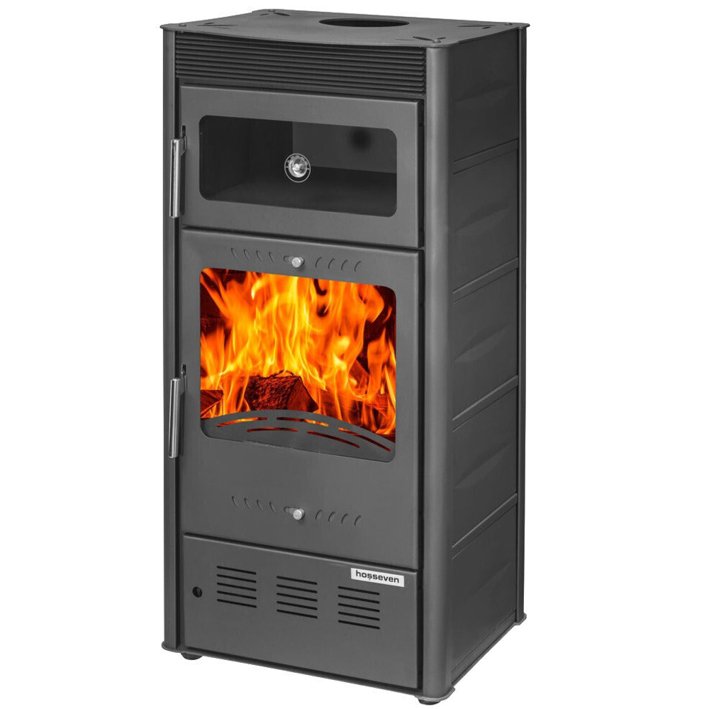 Печь отопительная дровяная Hosseven Rose Oven Antracite 5066