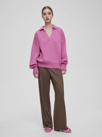 AIM  свободного кроя, розовая фуксия. 50% шерсть мериноса.