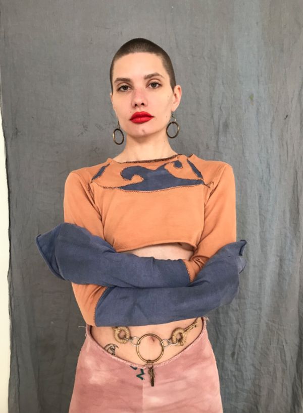 Топ Цветок (Дикари) Женский Рыжий - фото 1