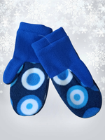 50051 Варежки детские флисовые васильковые (14)