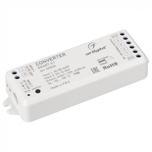 Контроллер Arlight SMART-C1 (12-24V, RF-0/1-10V, 2.4G)