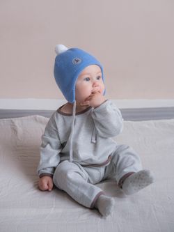 Шапка зимняя вязаная (Голубой) БОН-БОН