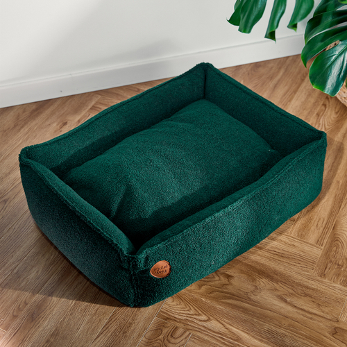 Лежанка из кучерявого микровелюра, изумрудный Rachel WOW