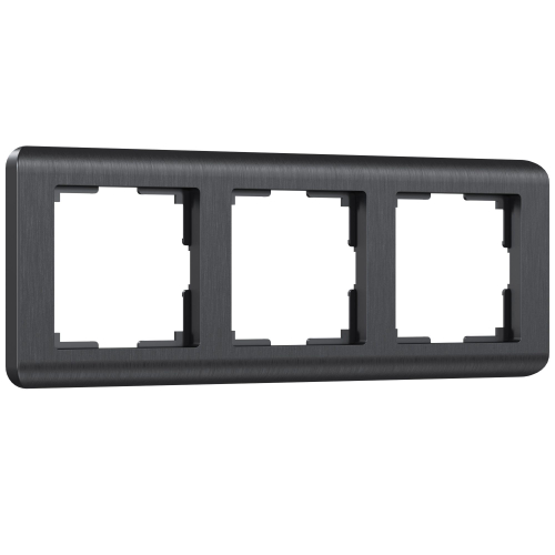 Рамка из поликарбоната на 3 поста Stream графит W0032104