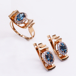 Серьги с London топазом