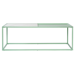 Столик журнальный mayen, 110х50 см, белый/зеленый