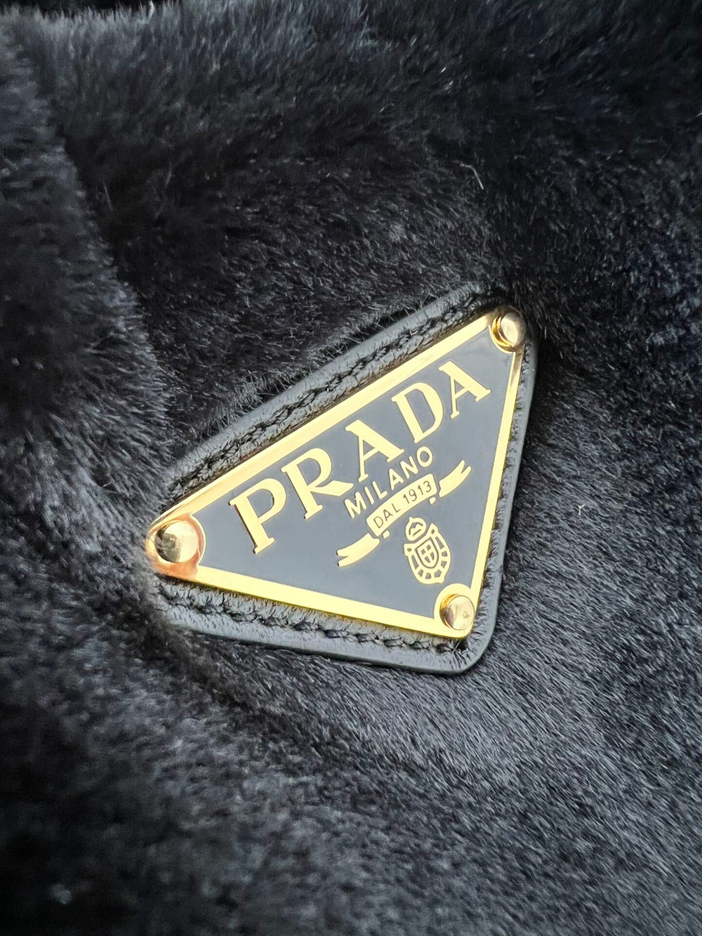 Prada Shearling Mini Handbag 18 cm