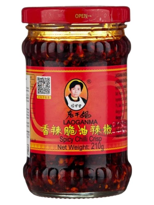 Соус Lao Gan Ma острый с хрустящим перцем чили, 210 г