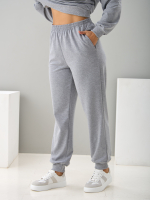 Костюм с брюками КБфл-90М/серый-меланж-п