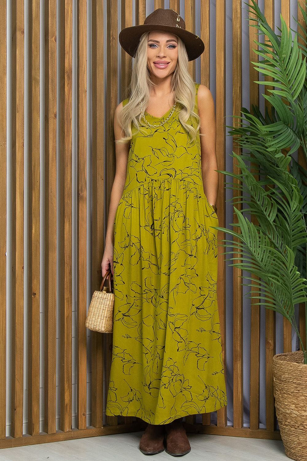 Сарафан Нерея (лайм) П13546-1М LT Collection