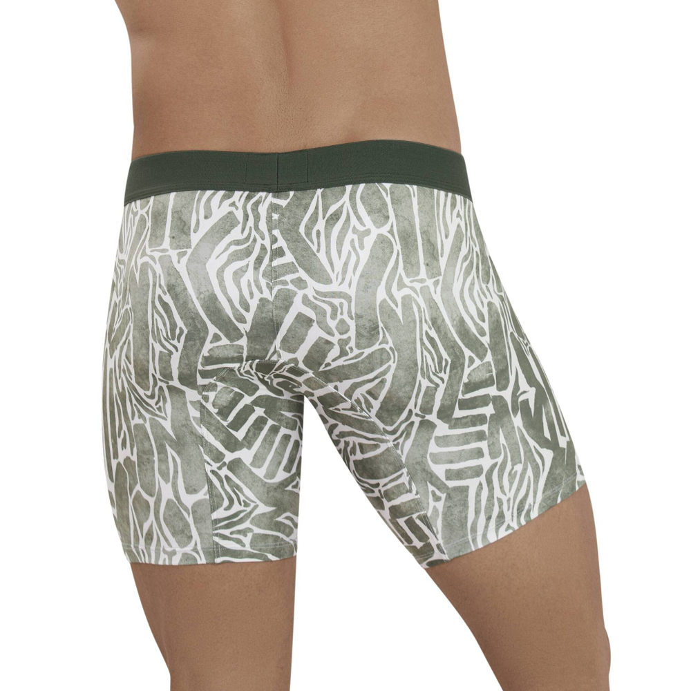 Мужские трусы боксеры удлиненные с принтом цвета хаки Clever INNER LONG BOXER 112810