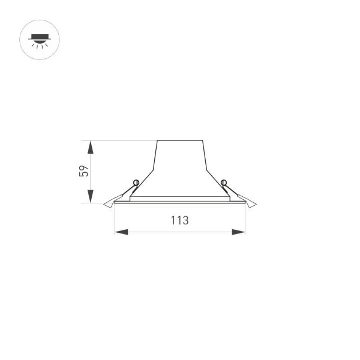 Встраиваемый светодиодный светильник Arlight Im-Storm-R115-10W Day4000-Mix 032431