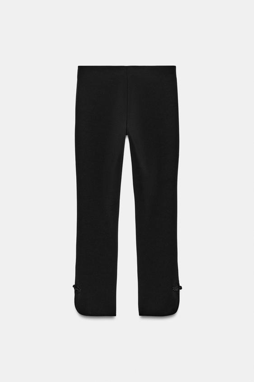 ZARA БРЮКИ КАПРИ С ЗАСТЕЖКАМИ-КЛЕВАНТ, ЧЕРНЫЙ