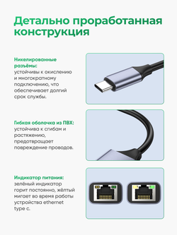 Гигабитный LAN-адаптер Type-C 3.0 VegGieg