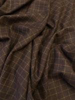 Шерсть костюмно-плательная коричневая в клетку