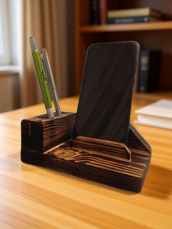 Подставка деревянная для визиток, телефона