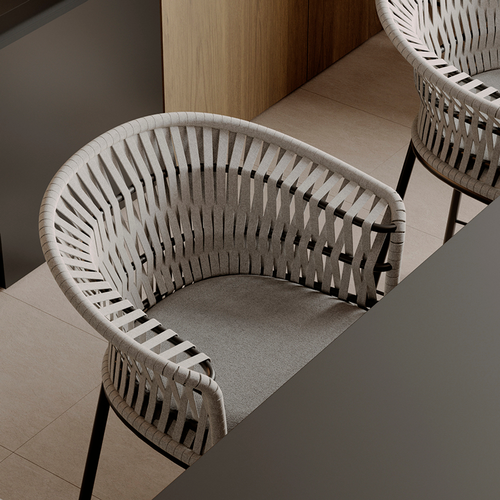 Стул полубарный Bergenson Bjorn Haugen, темно-серый/светло-серый