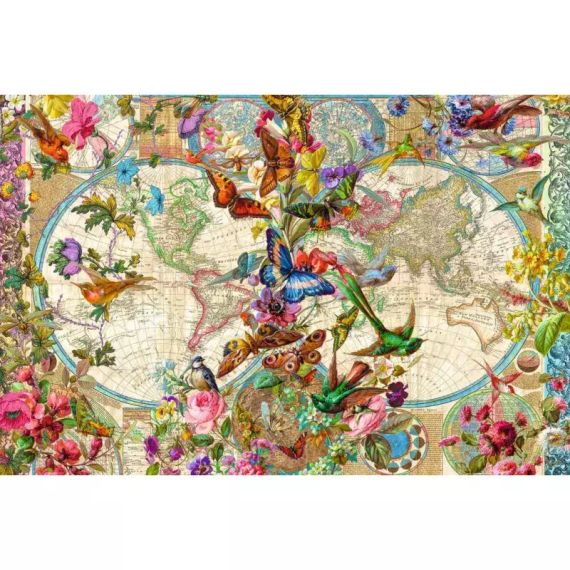 Puzzle Flora Fauna World Map 3000 pcs
