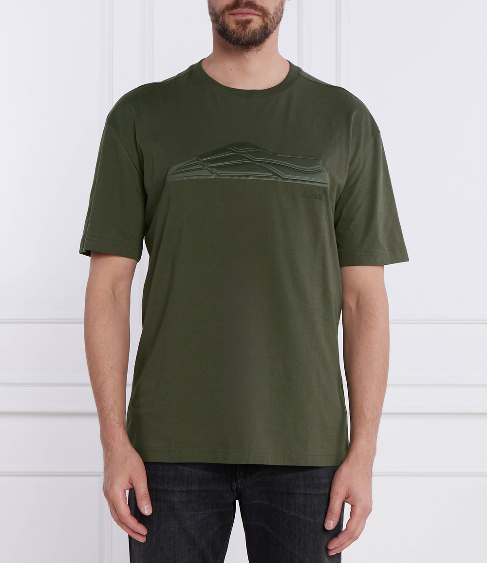 Футболка Tee Titanium BOSS GREEN - хаки(50506339)