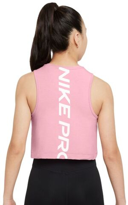 Футболка для девочки Nike Kids Dri-Fit Pro Training Tank - med soft pink/white