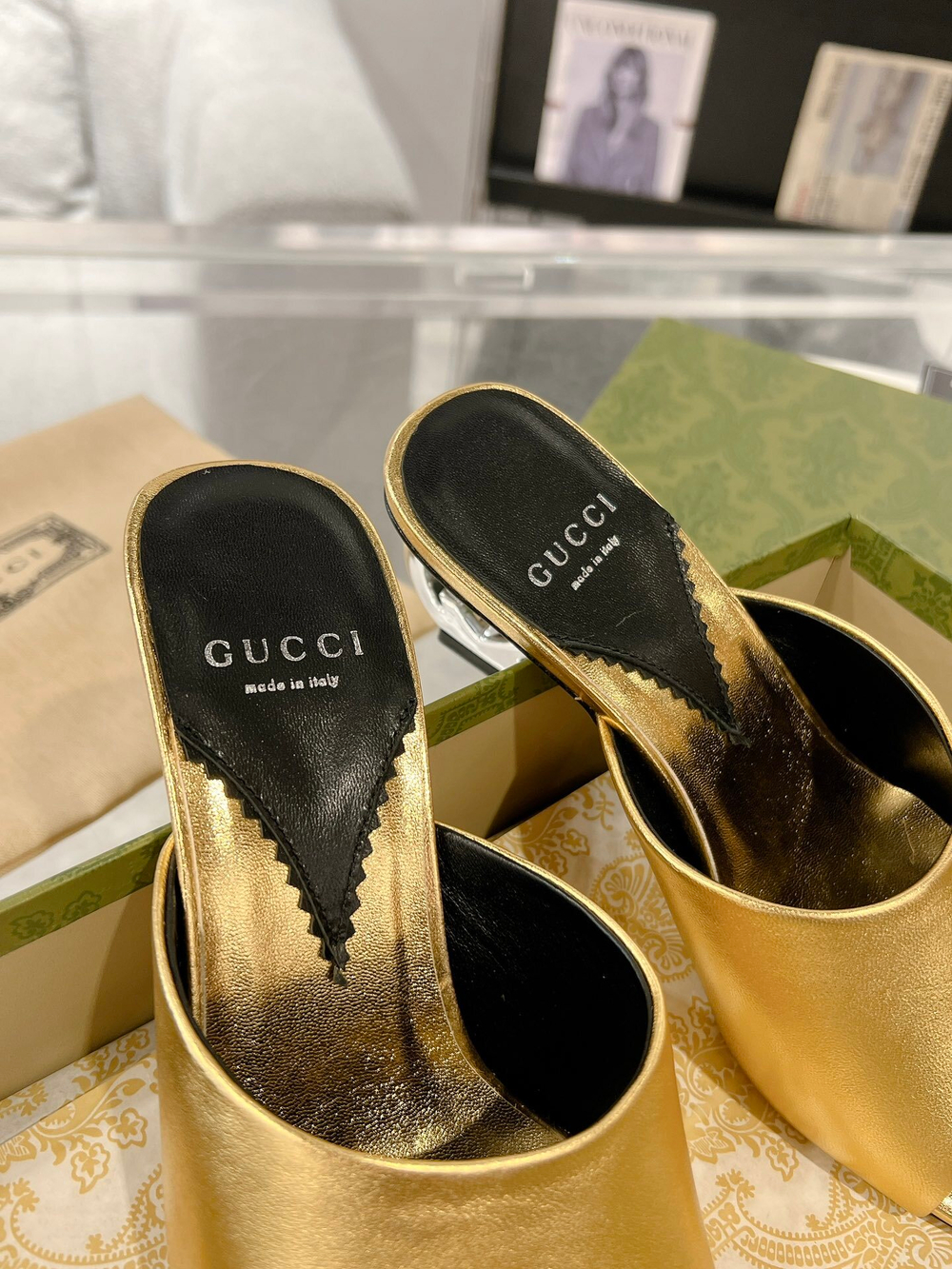 Gucci Interlocking G Heel Sandal 5.5 cm