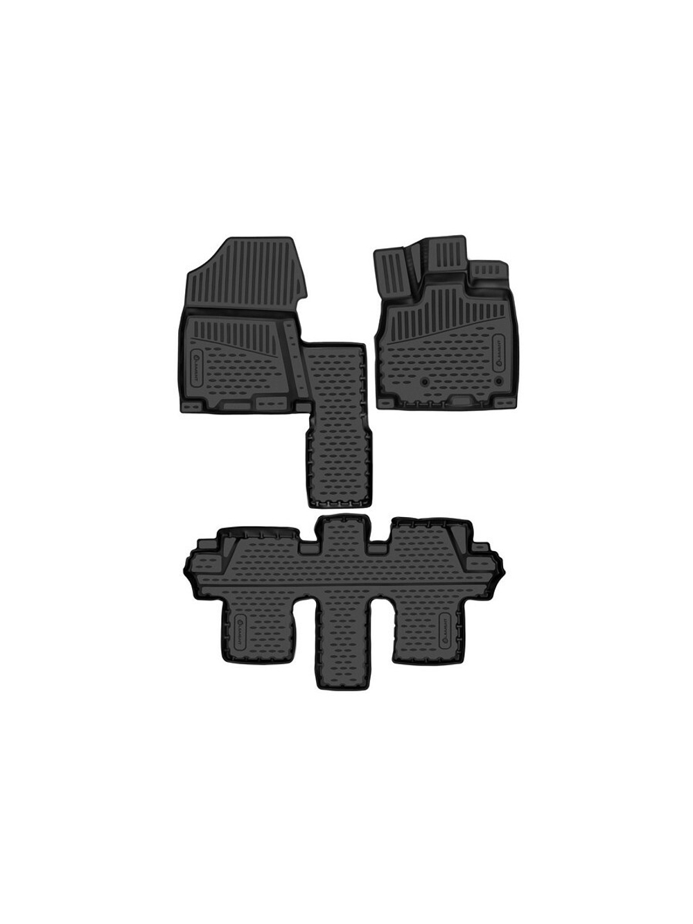 Коврики в салон для HONDA Freed (II) 2016-, правый руль для капитанских сидений, Компактвэн, 3 шт. (полиуретан) ELEMENT3DA12960210